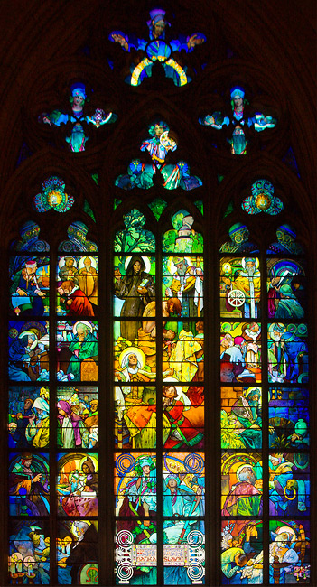 St. Vitus Mucha-Vesel window / Vitr Muchy a Veselho