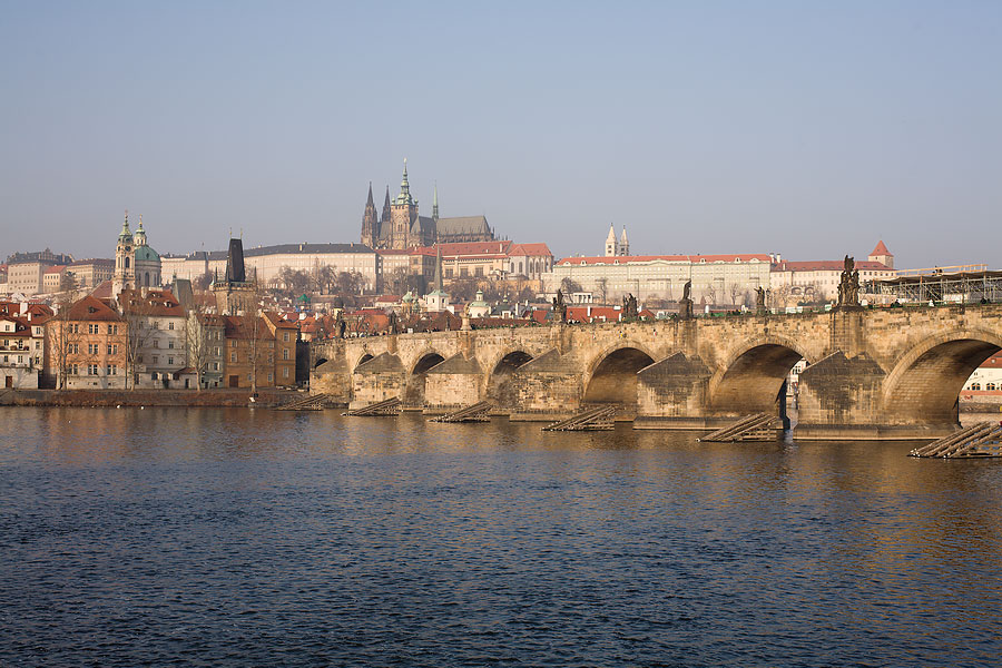 Prague castle and Charles Bridge